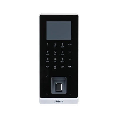 DAHUA Контролер за достъп Dahua - ASI2212H-DW (LCD дисплей, IC/ID карта + код + пръстов отпечатък, RS-485/Wiegand/RJ45, I/O) (ASI2212H-DW)