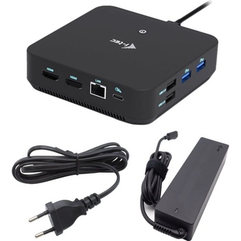 i-Tec USB-C DP Dual HDMI Docking Station with Power Delivery 100 W + i-Tec Universal Charger 100W C31TRIVIDPRO100W