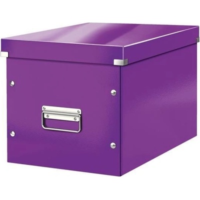 Leitz Štvorcová krabica Click & Store A4 metalická purpurová