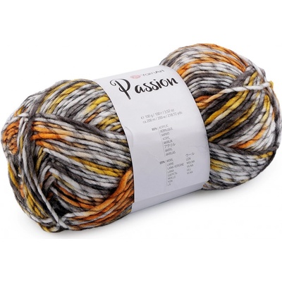 Pletací příze Passion 100 g, střední, 3 (1251) oranžová