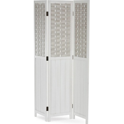 Autronic Drevený paraván 3-dielny EF-L145 biela 171 x 121 cm