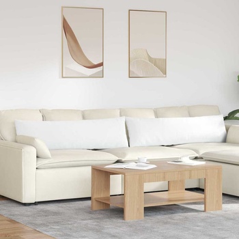 vidaXL Диван възглавници 2 pcs Бяло 145 x 40 см текстил (42013836)