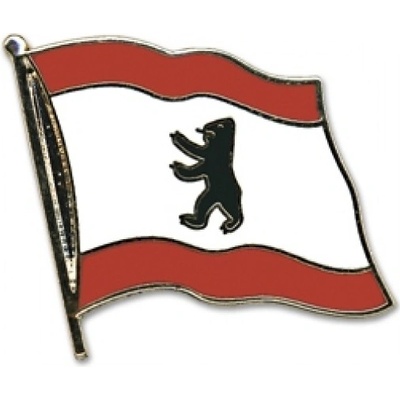 Odznak (pins) 20mm vlajka Berlín - farebný