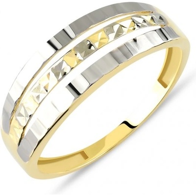 Lillian Vassago Gravírovaný prsteň z kombinovaného zlata LLV85 GR009