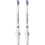 Philips Резервни дюзи за орален иригатор PHILIPS HX3062/00, F3 Quad Stream, 2 броя, 4 широки водни струи, мека гумена направляваща част, за Sonicare Power Flosser (HX3062/00)