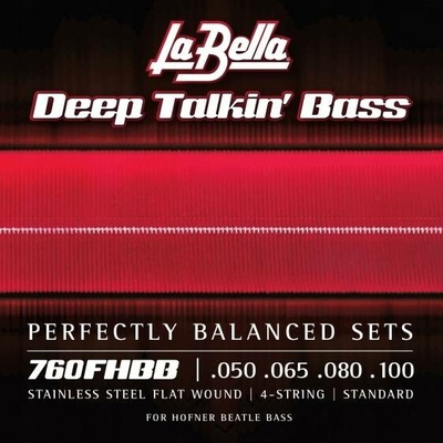 La Bella Deep Talkin' Bass Flats Hofner Beatle 50-100 4str 760FHBB