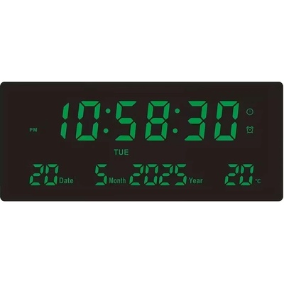 Мултифункционален led цифров стенен часовник с календар и термометър