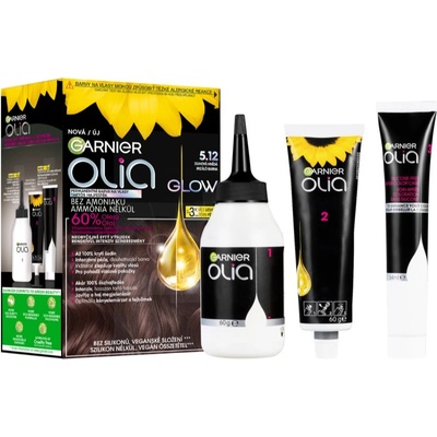 Garnier Olia Big Kit перманентната боя за коса цвят 5.12 Iridescent Brown