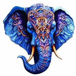 Recent Toys Wooden / colorful puzzle 174 pcs. - Elephant