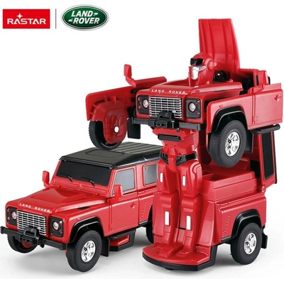 Rastar Land Rover Defender auto-robot 2v1 1:32 červené