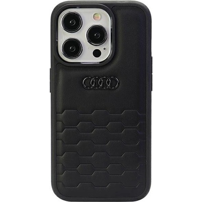 Audi Кейс Audi GT Synthetic Leather за iPhone 15 Pro 6.1", черен / черен, твърд, AU-TPUPCIP15P-GT/D2-BK (6955250226516)