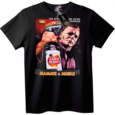 NOONEBRAND Тениска Halloween Michael Myers Бира - 7XL, Black