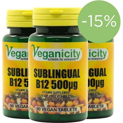 Veganicity B12 500µg Methylcobalamin 90 tabliet