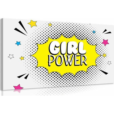 Obraz s pop art nápisom - GIRL POWER