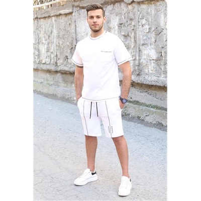 Madmext Мъжки спортен комплект - Бял 303625 (303625_Бяло)