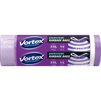 Vortex Торби за отпадъци с връзки Vortex - Drawstring, 35 l, 15 броя (1100029395)