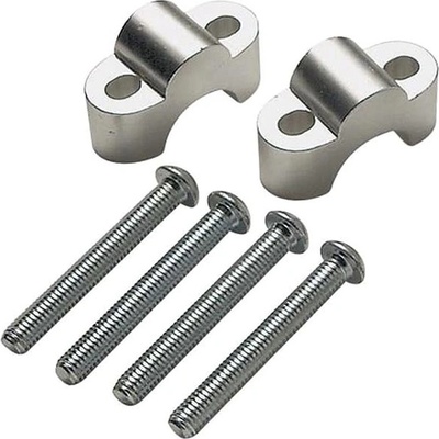 RTECH sada na zvýšení řídítek + 10 mm průměr 28 mm vč. šroubů stříbrná