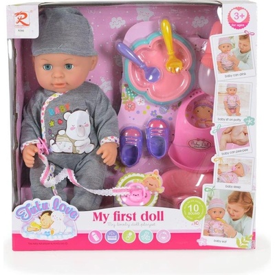Moni Кукла 31cm пишкаща с обувки, гърне, прибори 8280 (3800146266097)