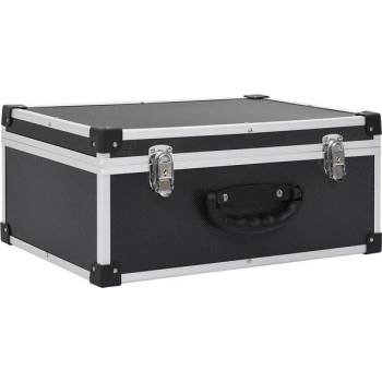 Kufr na 60 CD, hliníkový, ABS, černý