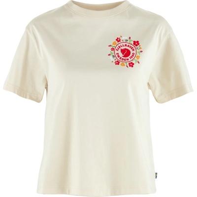 Fjällräven Дамска тениска Fjällräven Women's Fjällblomster Logo T-Shirt - Chalk White (916-6338-0114)
