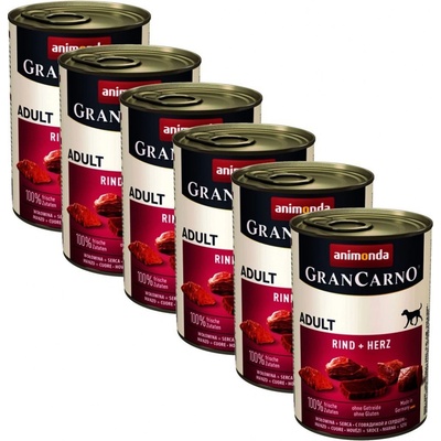 Animonda Gran Carno Original Adult hovězí a srdce 6 x 400 g