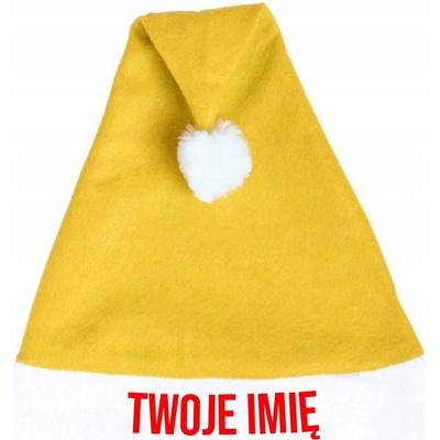 ČIAPKA MIKULÁŠA s potlačou MENOM žltá