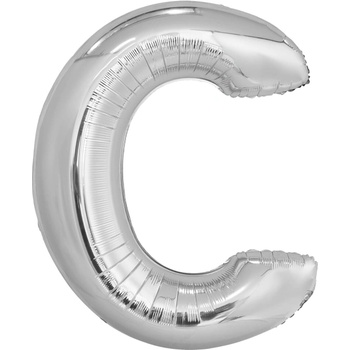 Image 1 of Amscan Балон от фолио Буква С, сребърен, 86 см