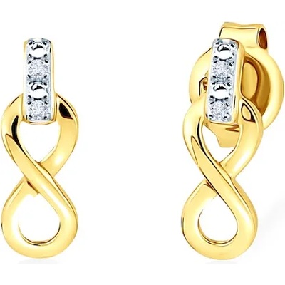 SAVICKI Обеци SAVICKI Infinity: злато. диаманти
