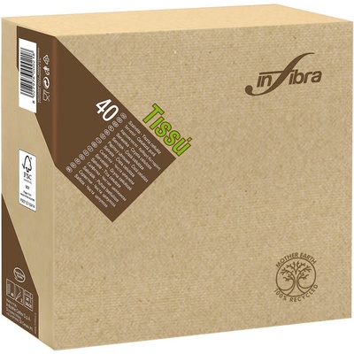 Infibra papírové ubrousky BIO-EKO 2V béžová 40ks 38x38cm