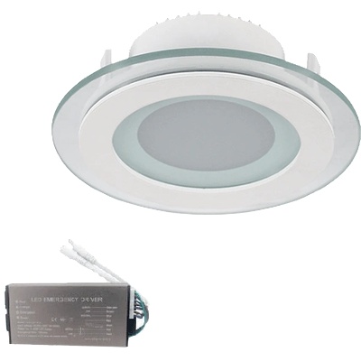 ELMARK Led ПАНЕЛ КРЪГЪЛ СЪС СТЪКЛО 6w 4000k+ АВ (99led638e)