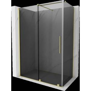 Mexen Velar плъзгаща се душ кабина 140 x 70 cm, графит, златно четкано - 871-140-070-41-55 (871-140-070-41-55)