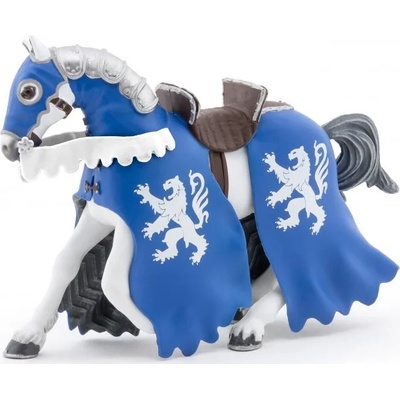 Papo Фигурка Papo The Medieval Era - Кон на лъвски рицар с копие (39759)