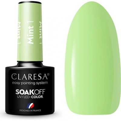 Claresa SoakOff UV/LED Color Mint gelový lak na nehty odstín 1 5 g