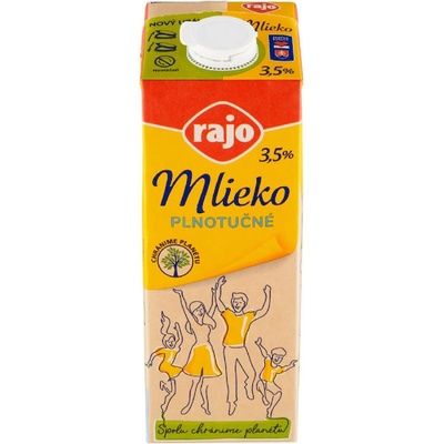 Rajo Mlieko plnotučné 3,5% 1 l