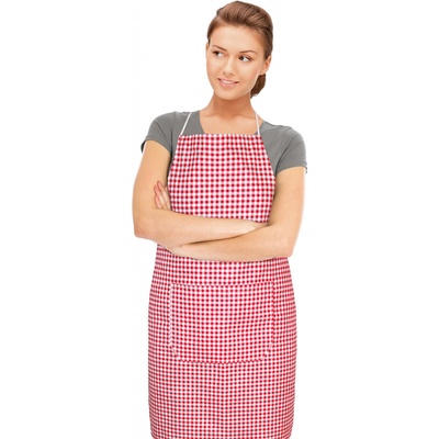 Brotex Kuchynská zástera kocka červená