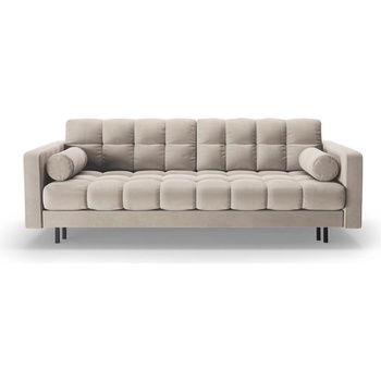 Cosmopolitan Design Бежов кадифен разтегателен диван с място за съхранение 222 cm Bali - Cosmopolitan Design (COS_3SF_51_F1_BALI2)