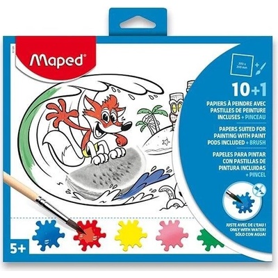 Kreativní sada MAPED omalovánky s paletou barev a štětcem (3154148312253)