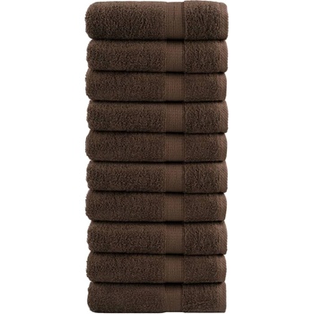 vidaXL Премиум кърпи за баня SOLUND 10 бр кафяви 70x140 см 600 gsm (137238)
