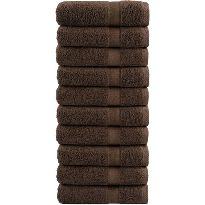 vidaXL Премиум кърпи за баня SOLUND 10 бр кафяви 70x140 см 600 gsm (137238)