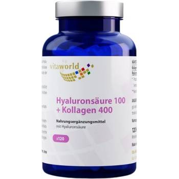 Image 1 of vitaworld Hyaluronic Acid 100 mg + Collagen 400 mg [120 капсули]