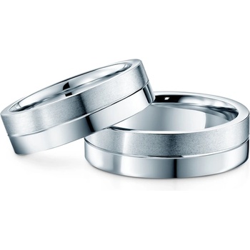 SAVICKI Сватбени халки: титан, плоски, 6 мм