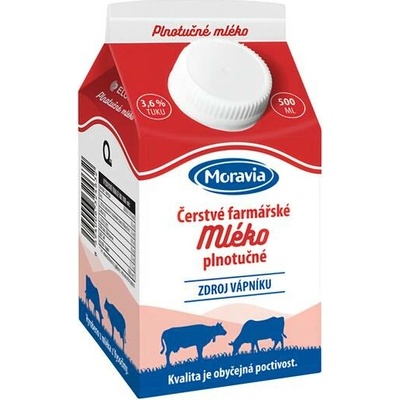 Moravia Mléko farmářské plnotučné 3,6% 0,5 l