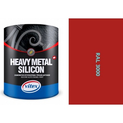 Vitex Heavy Metal Silikon 0,75 l lesklá Ohnivo červená