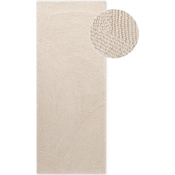 Hanse Home Ръчно изработена вълнена пътека в светло естествен цвят 80x300 cm Eleni Natural White - Hanse Home (106220-80x300)