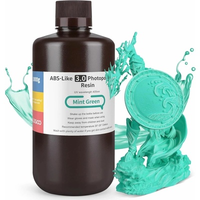 Elegoo ABS-like Resin V3.0 1KG Mint Green 50.103.0161 – Zboží Mobilmania