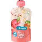 babylove Био Плодово пюре от ябълки, праскови и банани, пастьоризирано, 1+г, 10 (1500486)