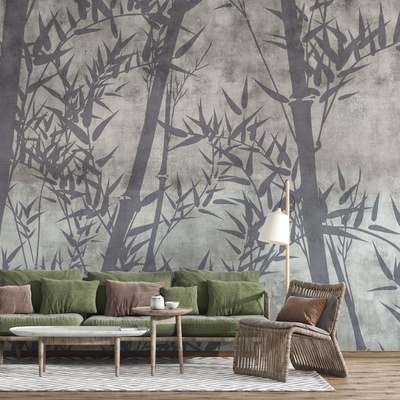Decono Фототапет Бамбук В Сиво