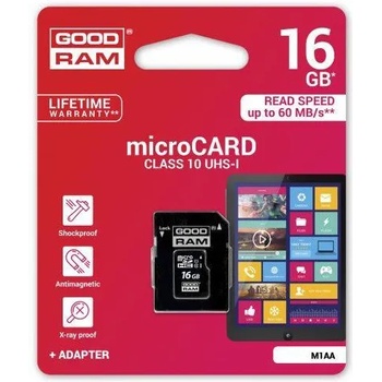 GOODRAM microSDHC 16GB C10/UHS-I M1AA-0160R11