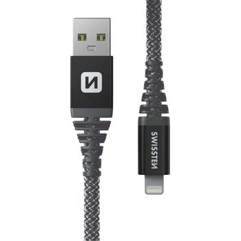 SWISSTEN Kevlar USB/Lightning 1, 5 m Цвят: тъмно сив