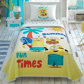 TAC Детски спален комплект с покривало за легло minions summer
